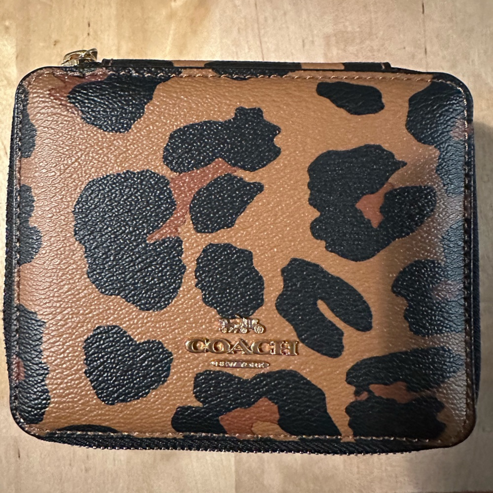 Coach Jewelry Box With Leopard Print